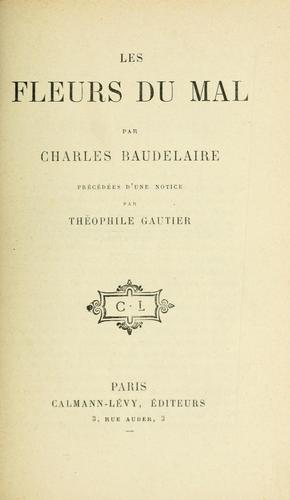 Charles Baudelaire: Les fleurs du mal (French language, 1868, Calmann-Lévy)